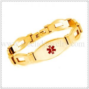 Petal Medical ID bracelet  in golden color