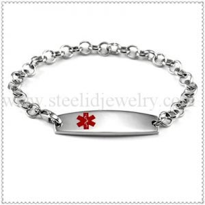 Point Hope Red Modern Medical ID Bracelet