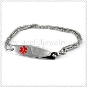 Double mesh chains ID bracelet