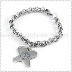Pearls chain bracelet with starfish ID charm