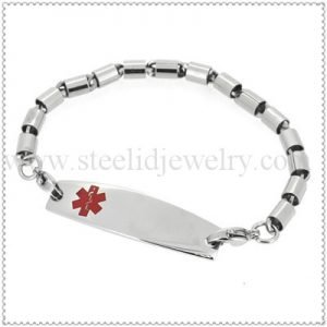 Round bucket medical ID bracelet