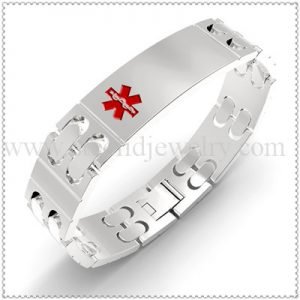 Spacious male Medical id bracelet
