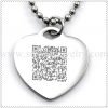 Stainless steel QR code ID charm
