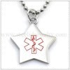 Star medical ID tag with red outline