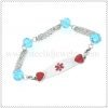 Sky-Blue Crystal Girl Medical id bracelet-MD0836