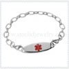 Embossing chain Medical id bracelet for girl-MD1068