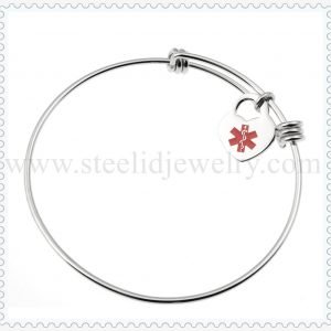 Lady Heart Medical alert bangle-MD1615