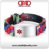 Sport Silicone Stainless steel Medical id bracelet-MD0512