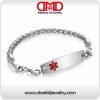 Interchangeable stainless steel chain Medical id bracelet for women-MN-IC01