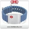 Blue Adjustable Silicone Sport ocean Medical alert bracelets for men and women-MD1470-SBU