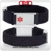Adjustable Sport Stretch loops Medical alert bracelets for women and children-MD1471-grey